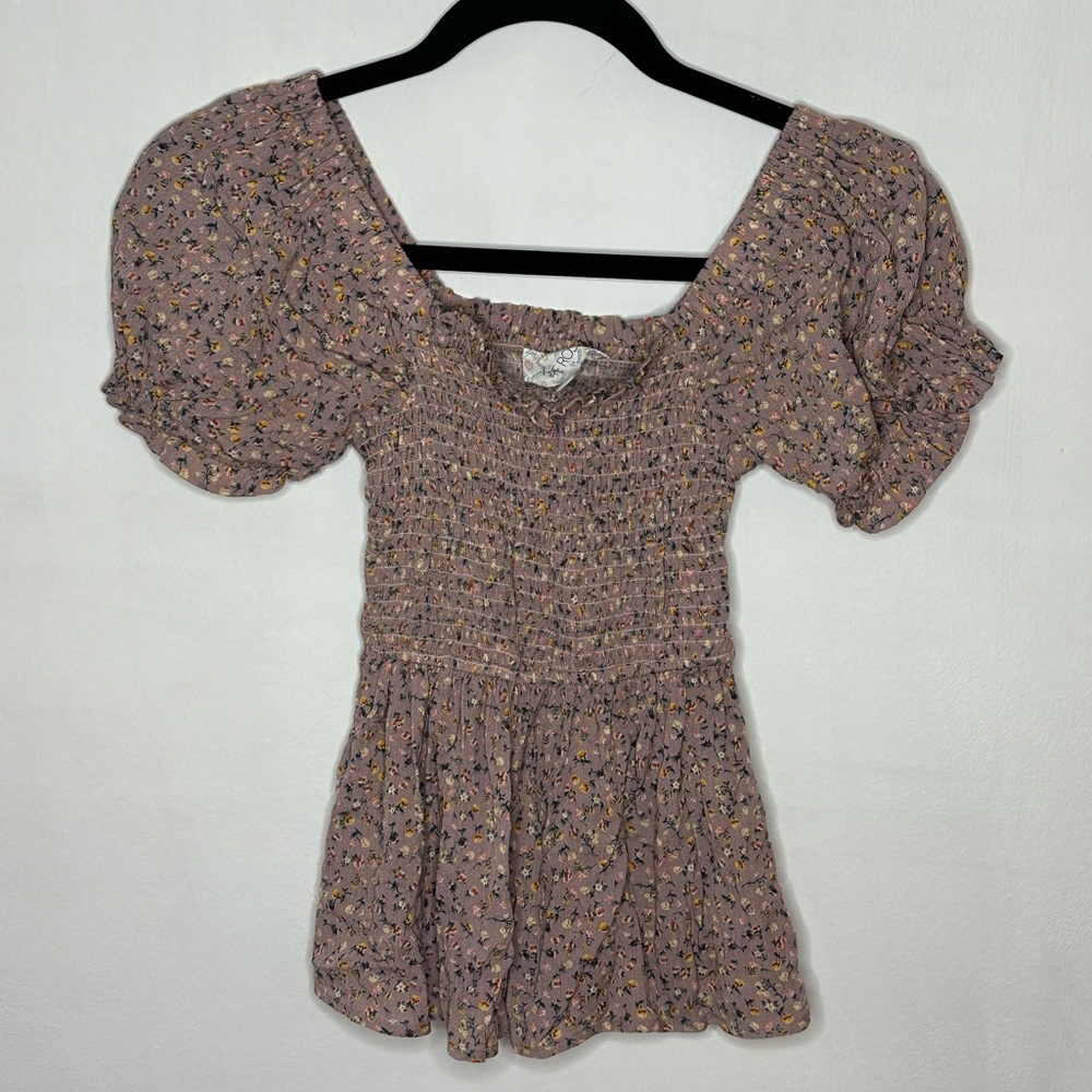 Hippie Rose Pink Floral Blouse - Size Small